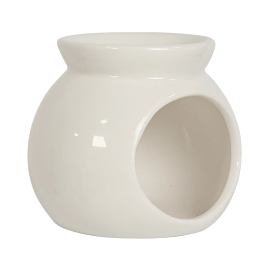 Quemador de Cera para Wax Melts  - Calentador de Cera Aromática de Cerámica - Blanco