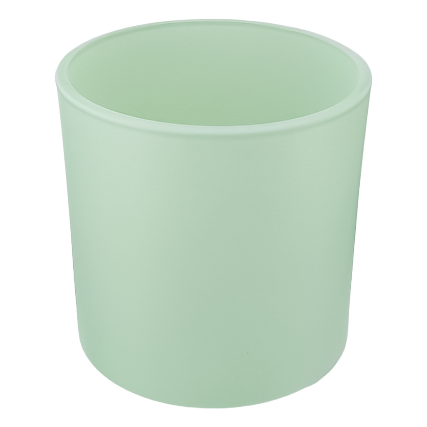 450ml - Mónaco Vaso de vidrio para velas - Frasco Verde Menta - Mate