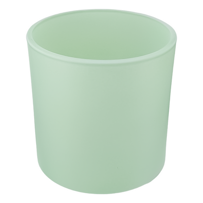 450ml - Mónaco Vaso de vidrio para velas - Frasco Verde Menta - Mate