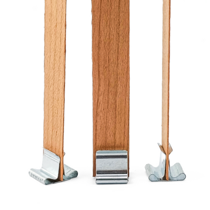 Pabilo de Madera para Velas - 15×150 mm - Mecha de Madera con Fichas