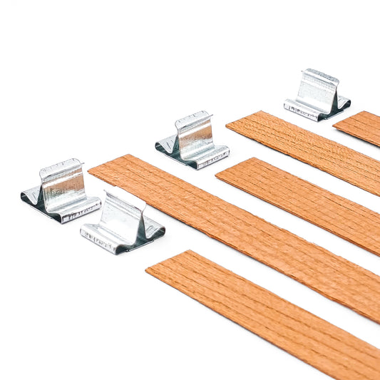 Pabilo de Madera para Velas - 15×150 mm - Mecha de Madera con Fichas