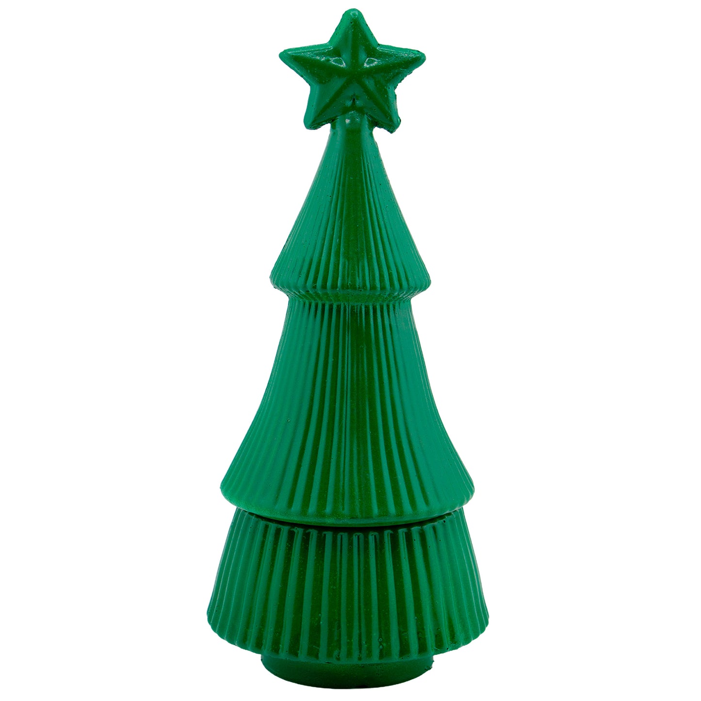 Colección Navidad - Árbol de Navidad - Pino Navideño de Concreto para Velas - Verde (Edición Especial de Navidad)