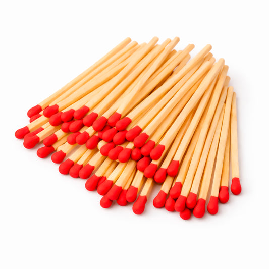 Cerillos de Colores Largos de Madera para Velas - Fósforos de Madera - Rojo