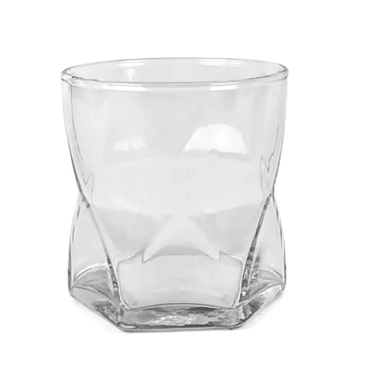 340ml - Mónaco Vaso de vidrio Geométrica para velas - Transparente