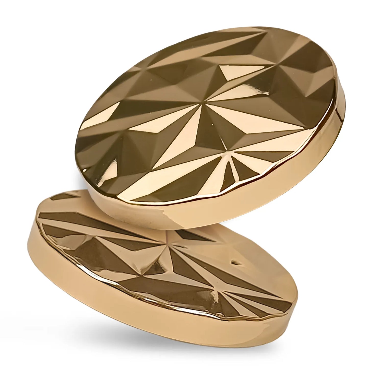 Tapa de Aluminio XS para vasos de velas - Diseño Diamantado - Tapa para Vela Color Dorado Metálico