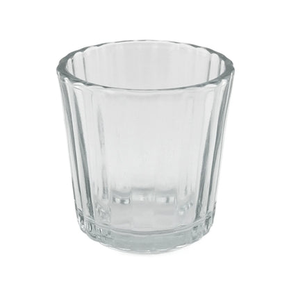85ml - Veladora con Cruz - Vaso de vidrio para velas - Transparente