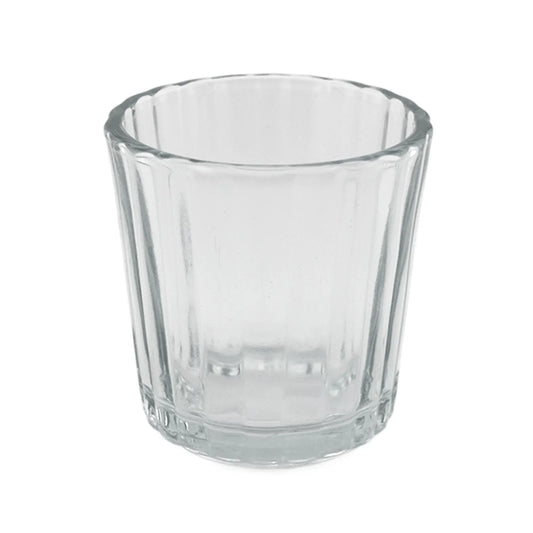 85ml - Veladora con Cruz - Vaso de vidrio para velas - Transparente