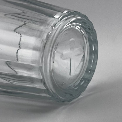 85ml - Veladora con Cruz - Vaso de vidrio para velas - Transparente