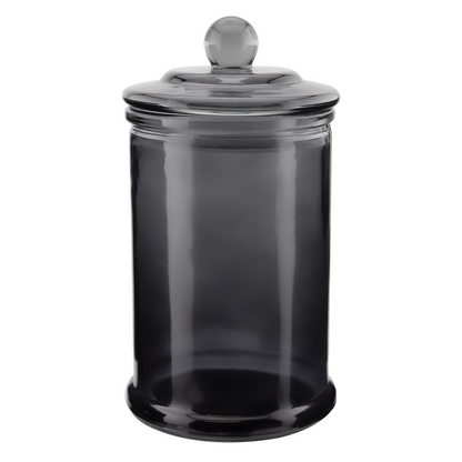 400ml - Oxford Vaso de vidrio para velas estilo columna cilíndrico - Gris Humo Transparente