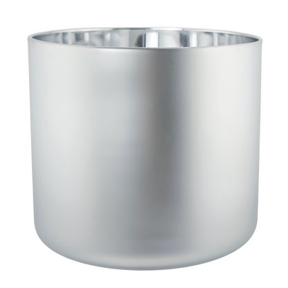 620ml - Mónaco Vaso de vidrio para velas - Inspirado en Bath Body Works® / White Barn® - Plata Mate / Metállico