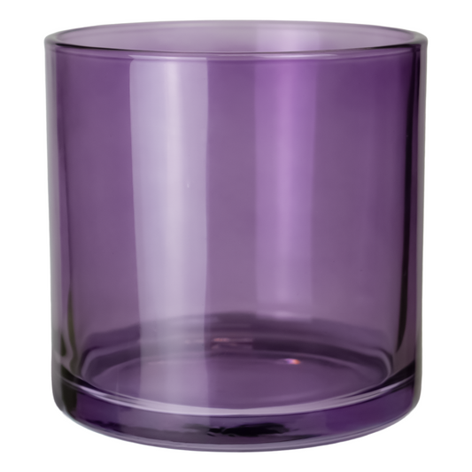 560ml - Mónaco Vaso de vidrio para velas - Morado Claro Transparente