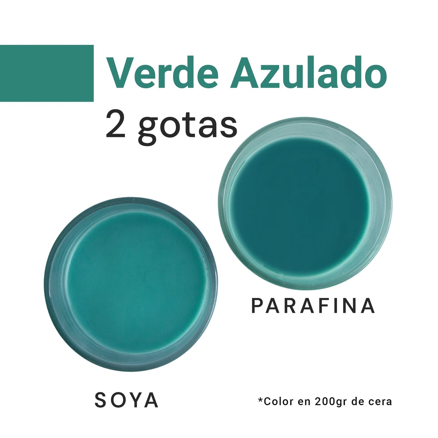 Colorante Líquido para Velas  – Ultra Concentración - Color: Verde Azulado