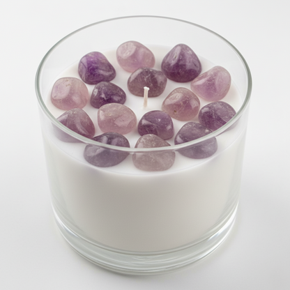 Cuarzo Amatista Morado Pulido – Piedra de la Calma y la Protección para Velas y Decoración