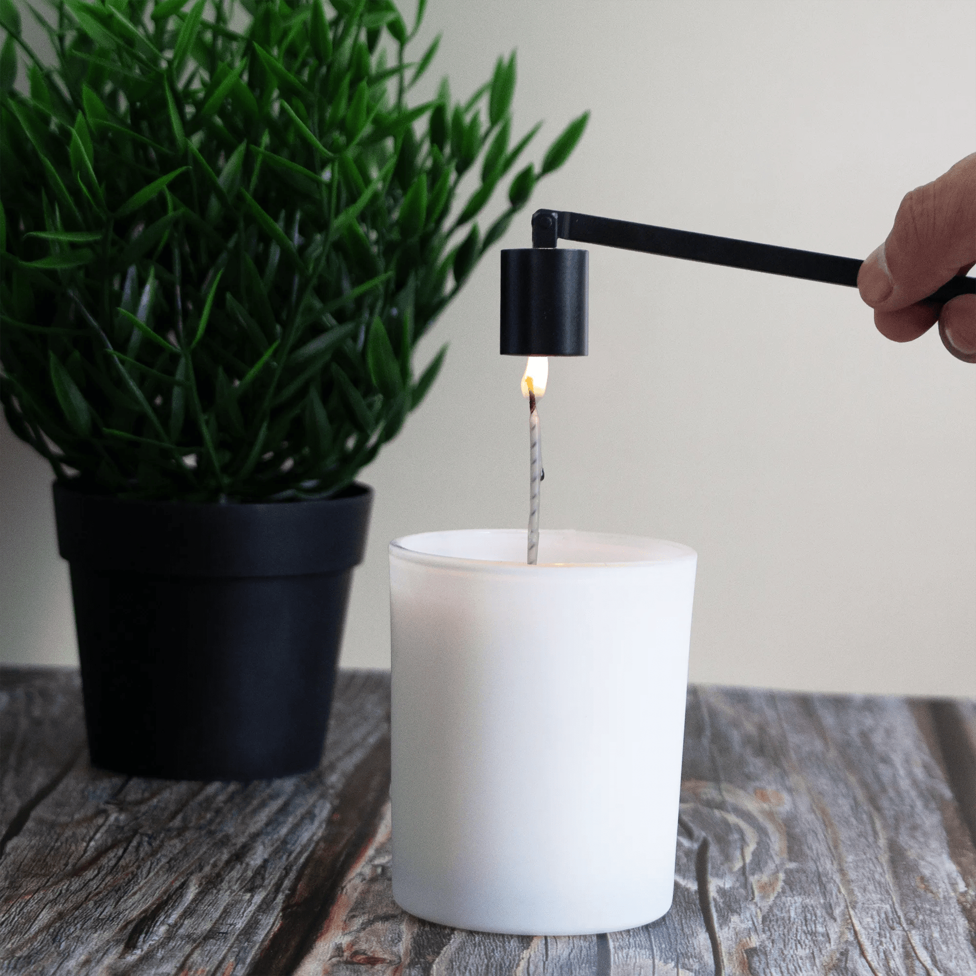 Apagavelas, Cortapabilo y Gancho de Pabilo - Kit de Herramientas para Cuidado de Velas - Negro Mate - Candle Craft