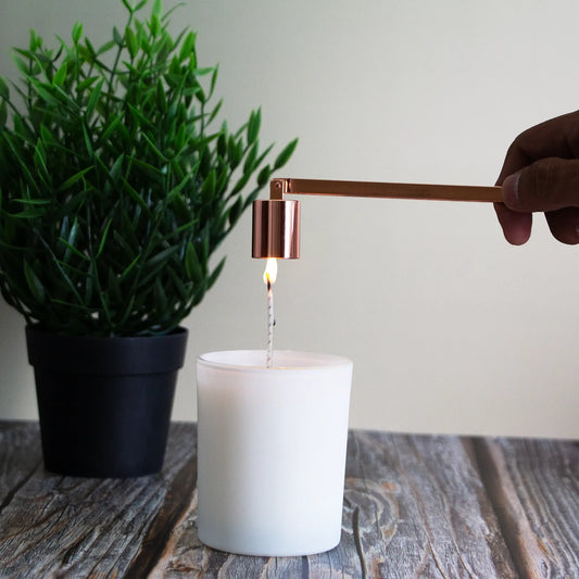 Apagavelas, Cortapabilo y Gancho de Pabilo - Kit de Herramientas para Cuidado de Velas - Oro Rosado - Candle Craft