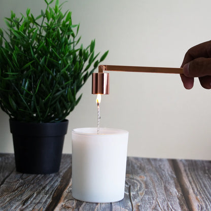 Apagavelas, Cortapabilo y Gancho de Pabilo - Kit de Herramientas para Cuidado de Velas - Oro Rosado