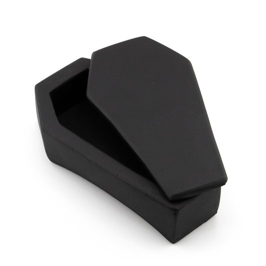 110ml - Colección Hechizo - Ataúd de Concreto para Velas - Negro (Edición Especial de Halloween)