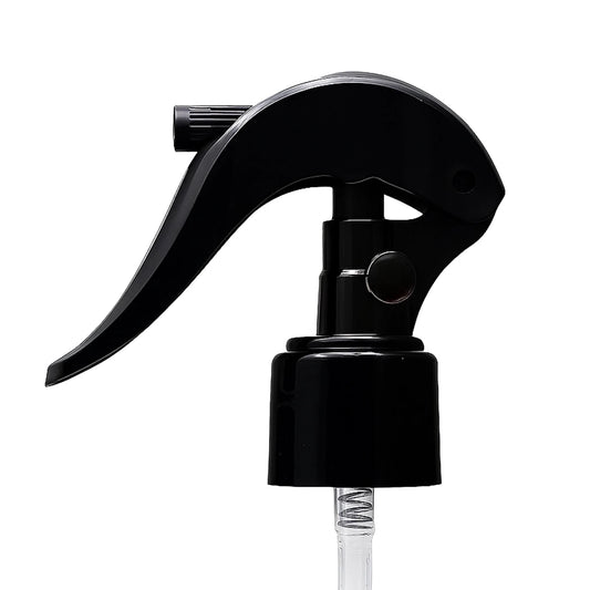Atomizador Mini Trigger con Seguro para Botellas Plástico - Rosca R - 24/410 - Negro - Candle Craft