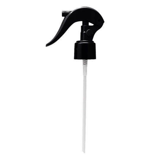 Atomizador Mini Trigger con Seguro para Botellas Plástico - Rosca R - 24/410 - Negro - Candle Craft