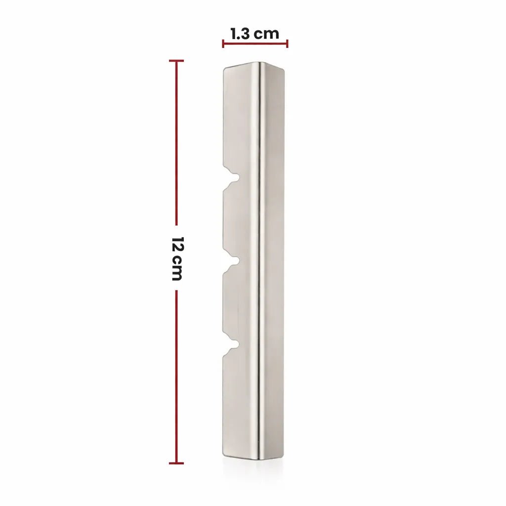 Barra Centradora Metálica para Pabilos de Madera | Centrador de Mechas para Velas con 3 Ranuras Tipo Riel - Candle Craft