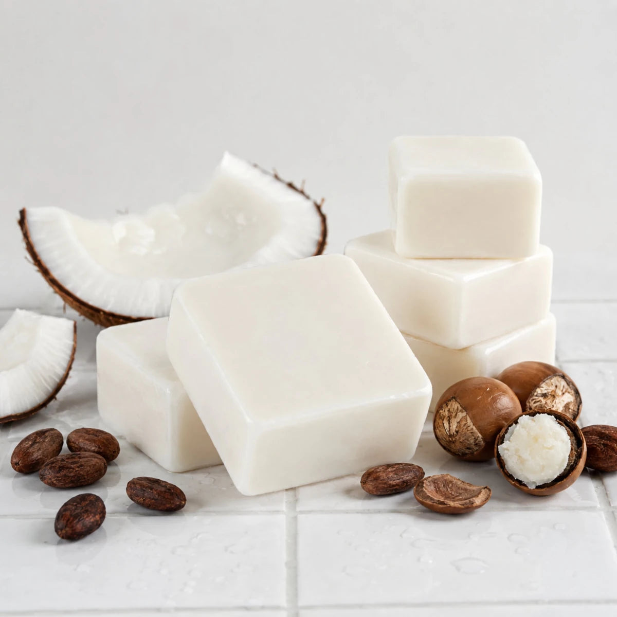 Base de Jabón Premium - Glicerina con Manteca de Karité, Manteca de Cacao y Aceite de Coco - Origen Vegetal - Para Hacer Jabones Artesanales (Melt & Pour) - Candle Craft