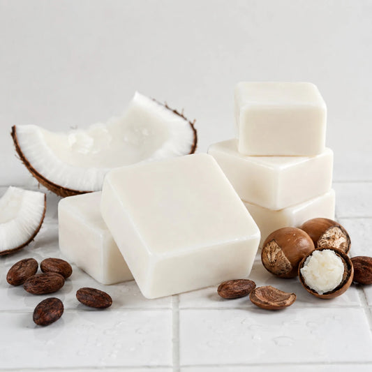 Base de Jabón Premium - Glicerina con Manteca de Karité, Manteca de Cacao y Aceite de Coco - Origen Vegetal - Para Hacer Jabones Artesanales (Melt & Pour) - Candle Craft