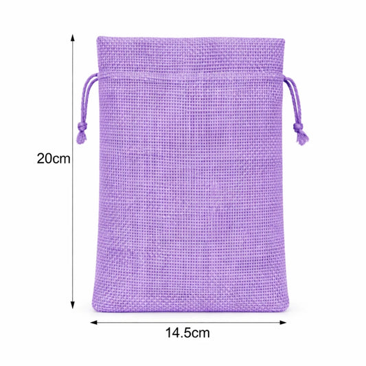 Bolsa de Regalo de Yute Para Velas Wax Melts - Costal Decorativo con Cordón - Morado - Candle Craft