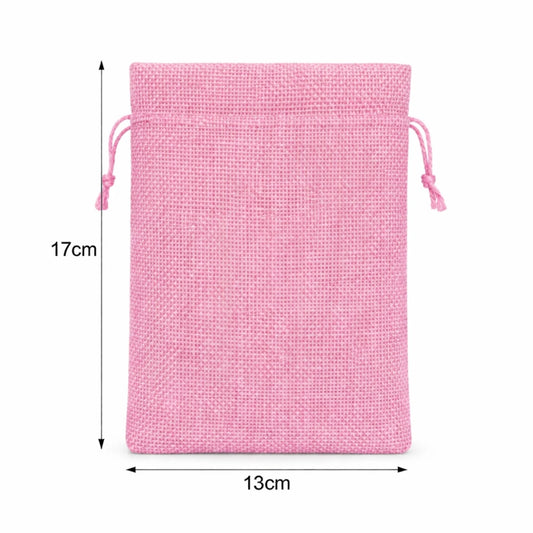 Bolsa de Regalo de Yute Para Velas Wax Melts - Costal Decorativo con Cordón - Rosa - Candle Craft