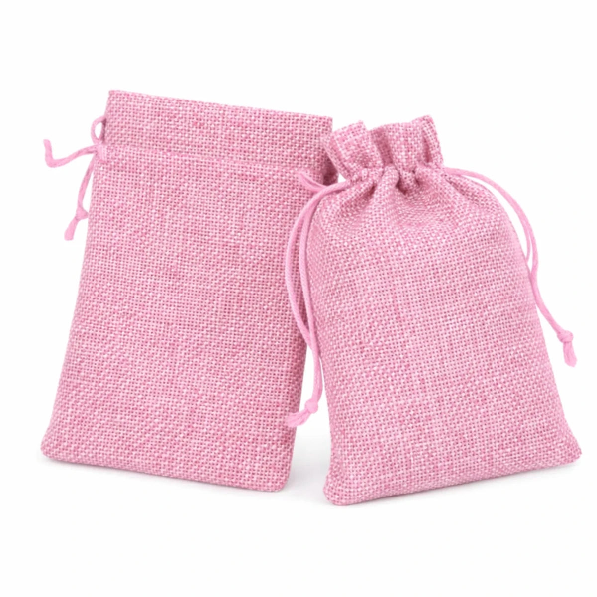 Bolsa de Regalo de Yute Para Velas Wax Melts - Costal Decorativo con Cordón - Rosa - Candle Craft