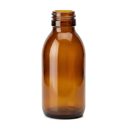 125ml Botella de Vidrio - Rosca R-28 - Ámbar Transparente