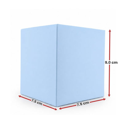 Caja Decorativa Cuadrada para Velas – Azul Bebé Claro | Chica 7.5x9.0 cm - Candle Craft