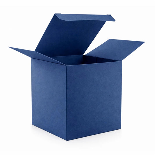 Caja Decorativa Cuadrada para Velas – Azul Marino | Grande 10x10 cm - Candle Craft