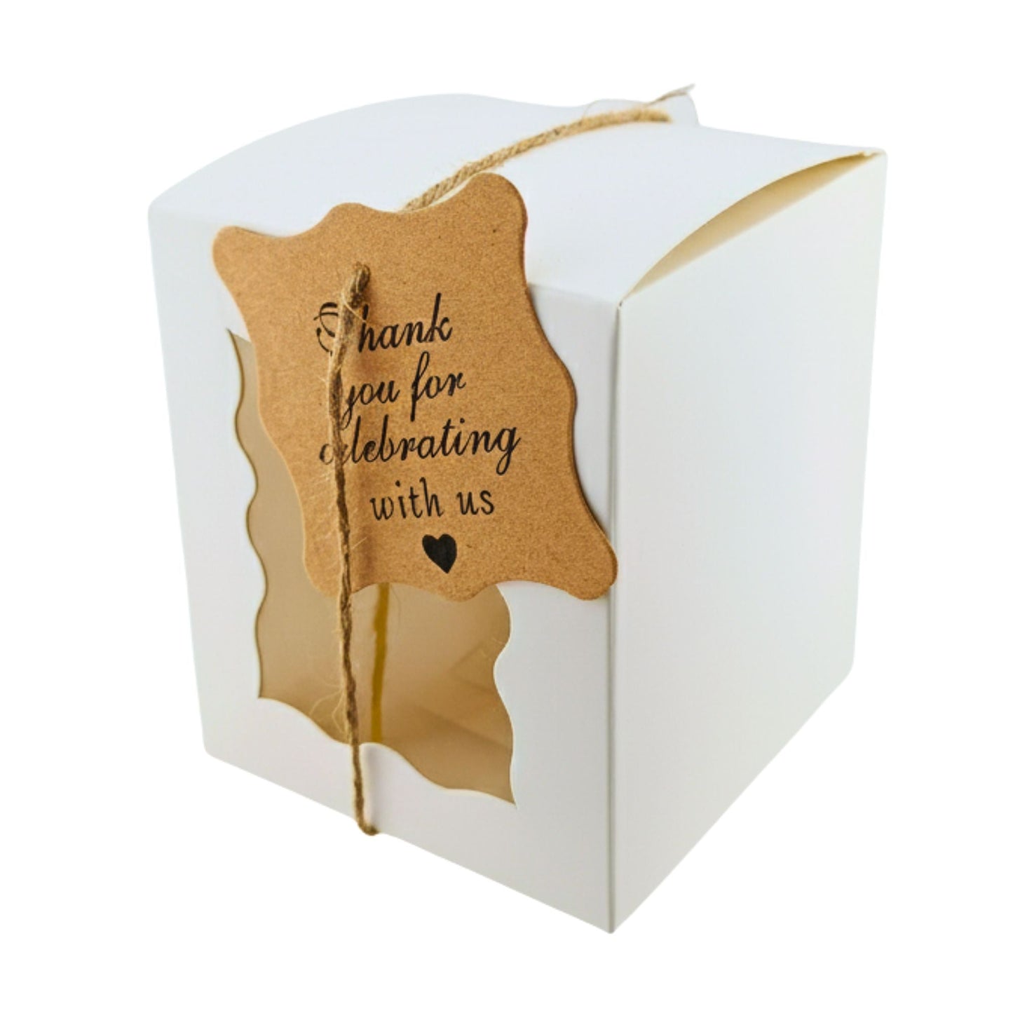 Caja Decorativa Cuadrada para Velas – Blanca - Ventana Ondulada | Chica 8.5x10 cm - Candle Craft