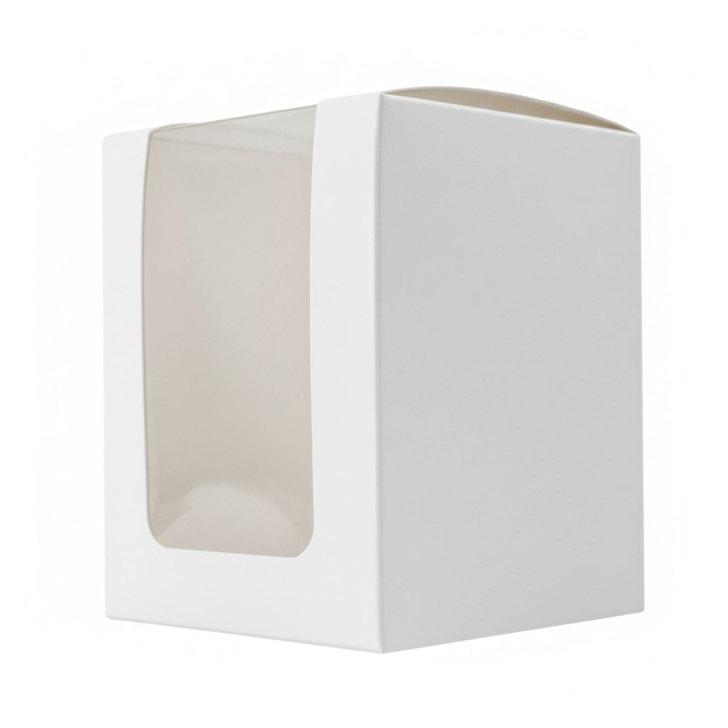 Caja Decorativa Cuadrada para Velas – Blanca - Ventana Transparente | Chica 8x10 cm - Candle Craft