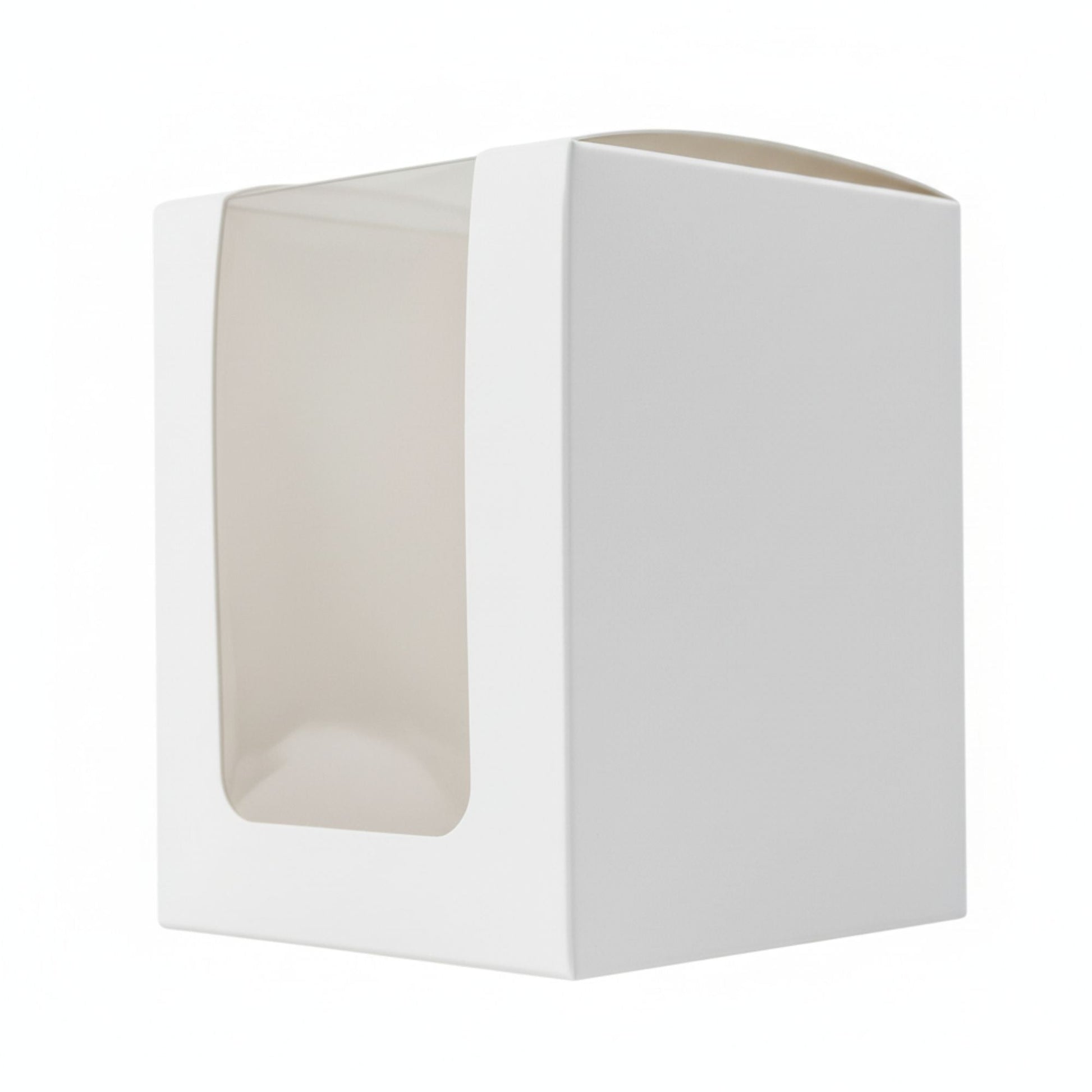 Caja Decorativa Cuadrada para Velas – Blanca - Ventana Transparente | Chica 8x10 cm - Candle Craft