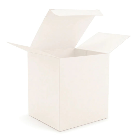 Caja Decorativa Cuadrada para Velas – Blanco | Chica 7.5x9.0 cm - Candle Craft