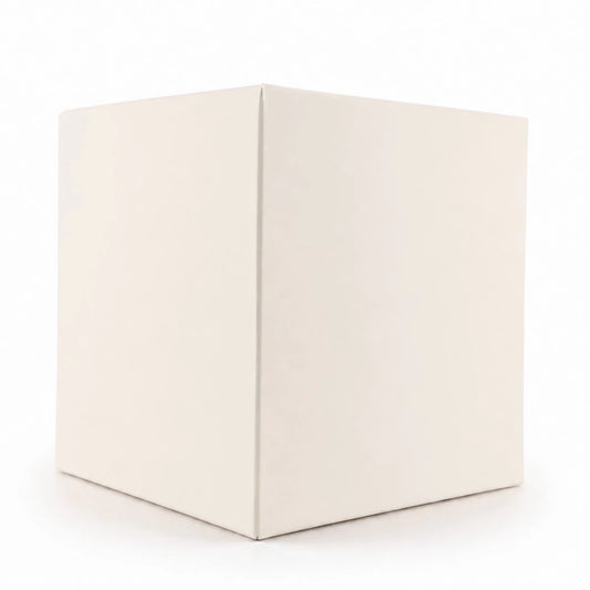 Caja Decorativa Cuadrada para Velas – Blanco | Chica 7.5x9.0 cm - Candle Craft