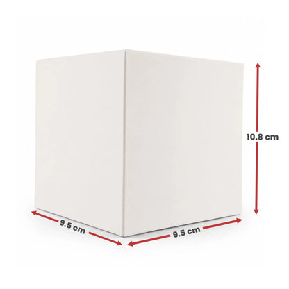 Caja Decorativa Cuadrada para Velas – Blanco | Grande 9.5x10.8 cm - Candle Craft