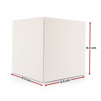Caja Decorativa Cuadrada para Velas – Blanco | Mediana 8.5x9.5 cm - Candle Craft
