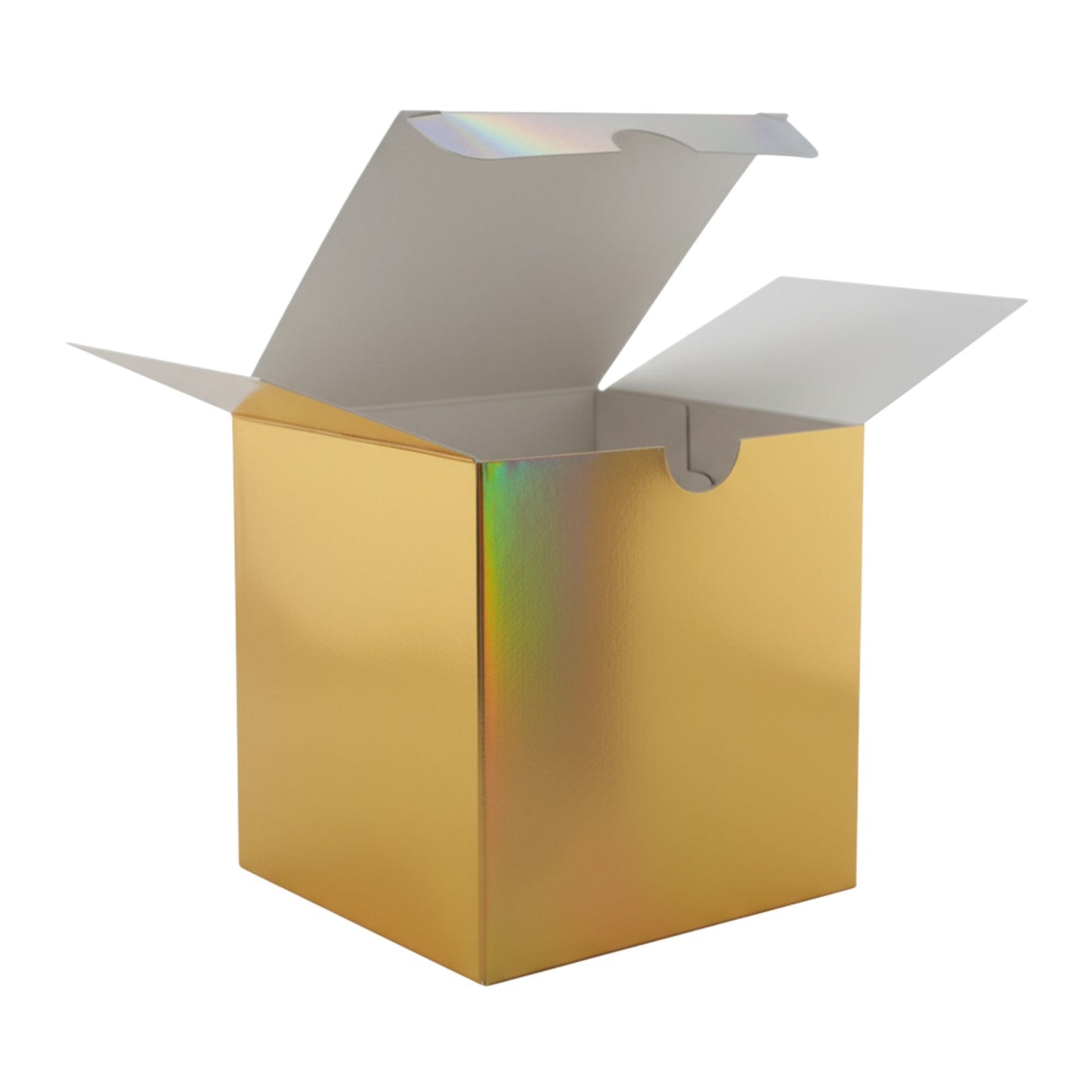 Caja Decorativa Cuadrada para Velas – Dorada Tornasol | Grande 10x10 cm - Candle Craft