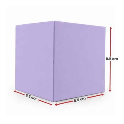 Caja Decorativa Cuadrada para Velas – Morado Claro Lavanda | Mediana 8.5x9.5 cm - Candle Craft