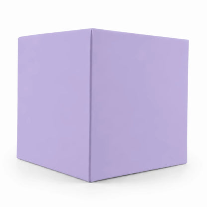 Caja Decorativa Cuadrada para Velas – Morado Pastel Lavanda | Extra Grande 10.5x10.5 cm - Candle Craft