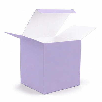 Caja Decorativa Cuadrada para Velas – Morado Pastel Lavanda | Extra Grande 10.5x10.5 cm - Candle Craft