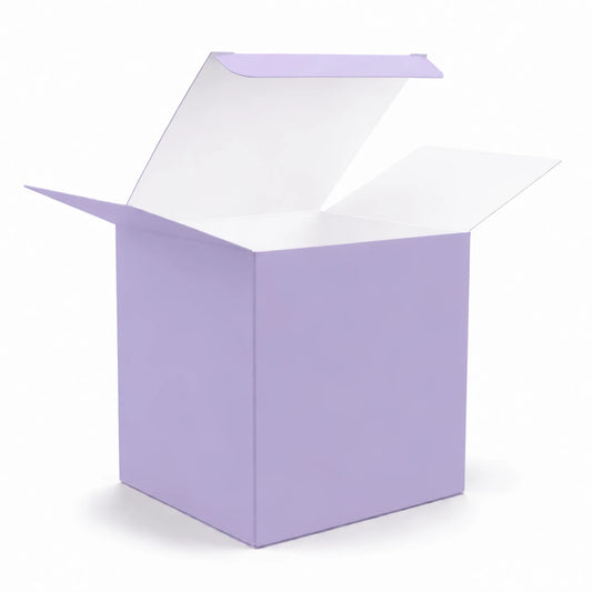 Caja Decorativa Cuadrada para Velas – Morado Pastel Lavanda | Extra Grande 10.5x10.5 cm - Candle Craft