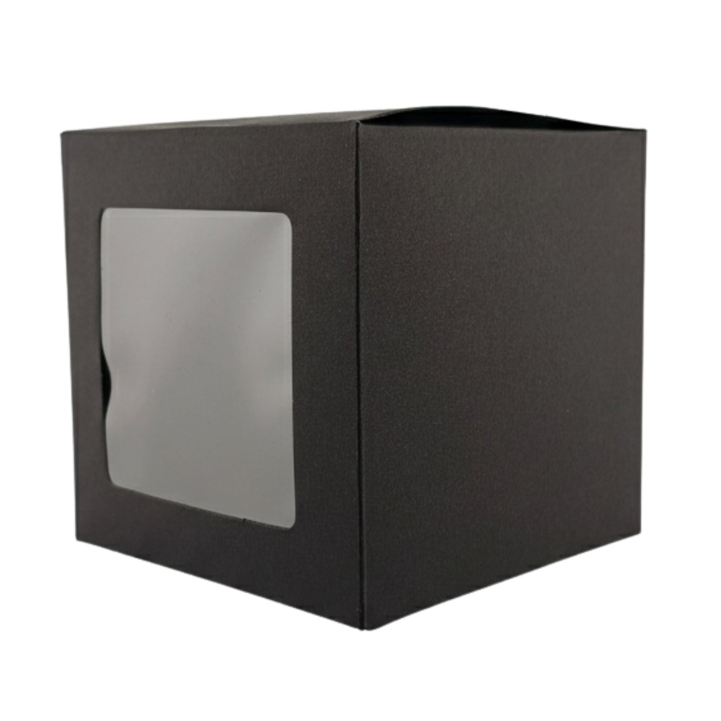 Caja Decorativa Cuadrada para Velas – Negra - Ventana Transparente | Grande 10x10 cm - Candle Craft