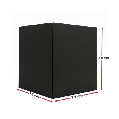 Caja Decorativa Cuadrada para Velas – Negro | Chica 7.5x9.0 cm - Candle Craft