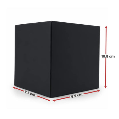 Caja Decorativa Cuadrada para Velas – Negro | Grande 9.5x10.8 cm - Candle Craft