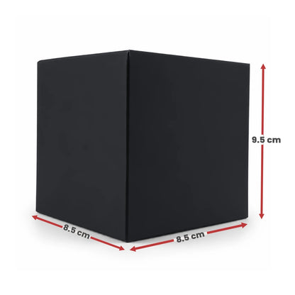 Caja Decorativa Cuadrada para Velas – Negro | Mediana 8.5x9.5 cm - Candle Craft