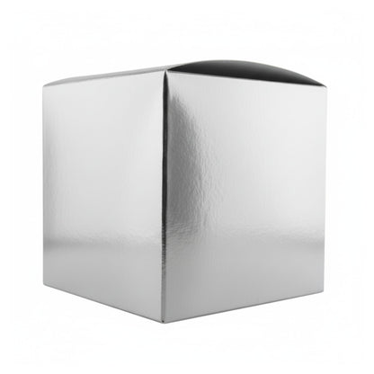Caja Decorativa Cuadrada para Velas – Plateada | Grande 10x10 cm - Candle Craft