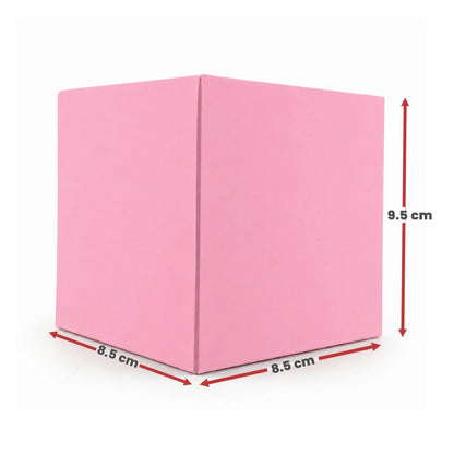 Caja Decorativa Cuadrada para Velas – Rosa | Mediana 8.5x9.5 cm - Candle Craft
